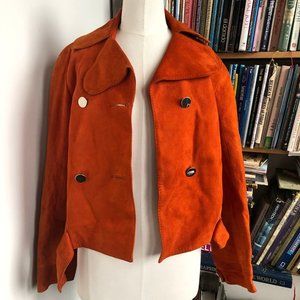 Vintage Blood Orange Suede Jacket